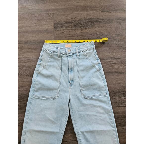 Mother Denim Women's The Wrapper Patch Springy Ankle Jeans Chill Pill Size 26 - Picture 13 of 16